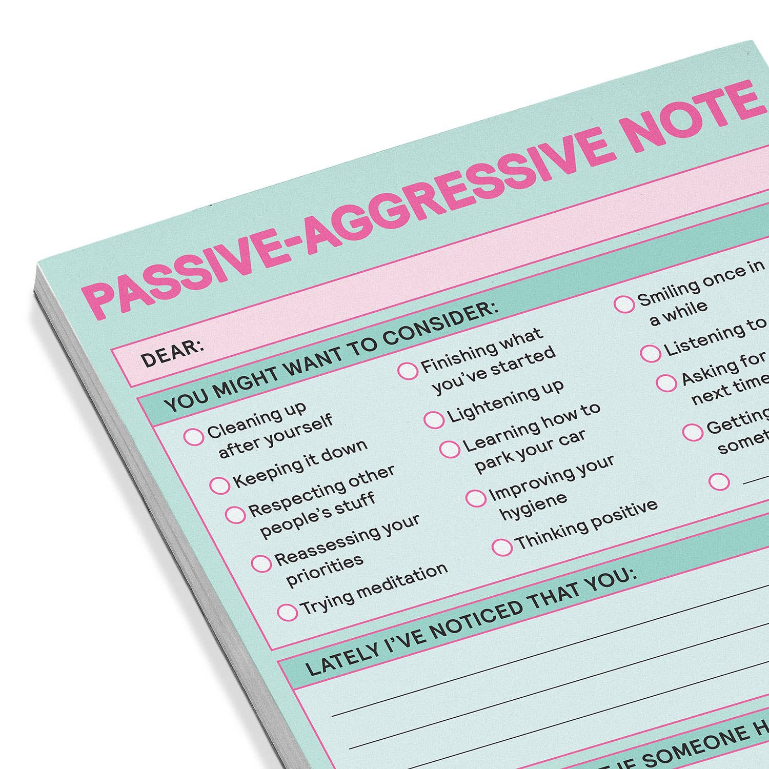 Passive Aggressive Nifty Note Pad (Pastel Version) - Image 3