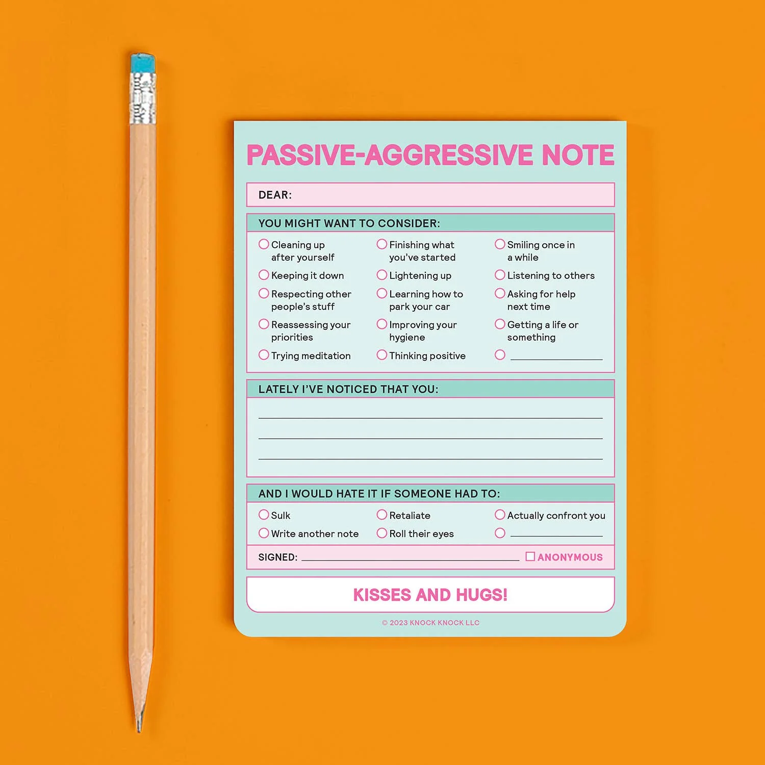 Passive Aggressive Nifty Note Pad (Pastel Version) - Image 4