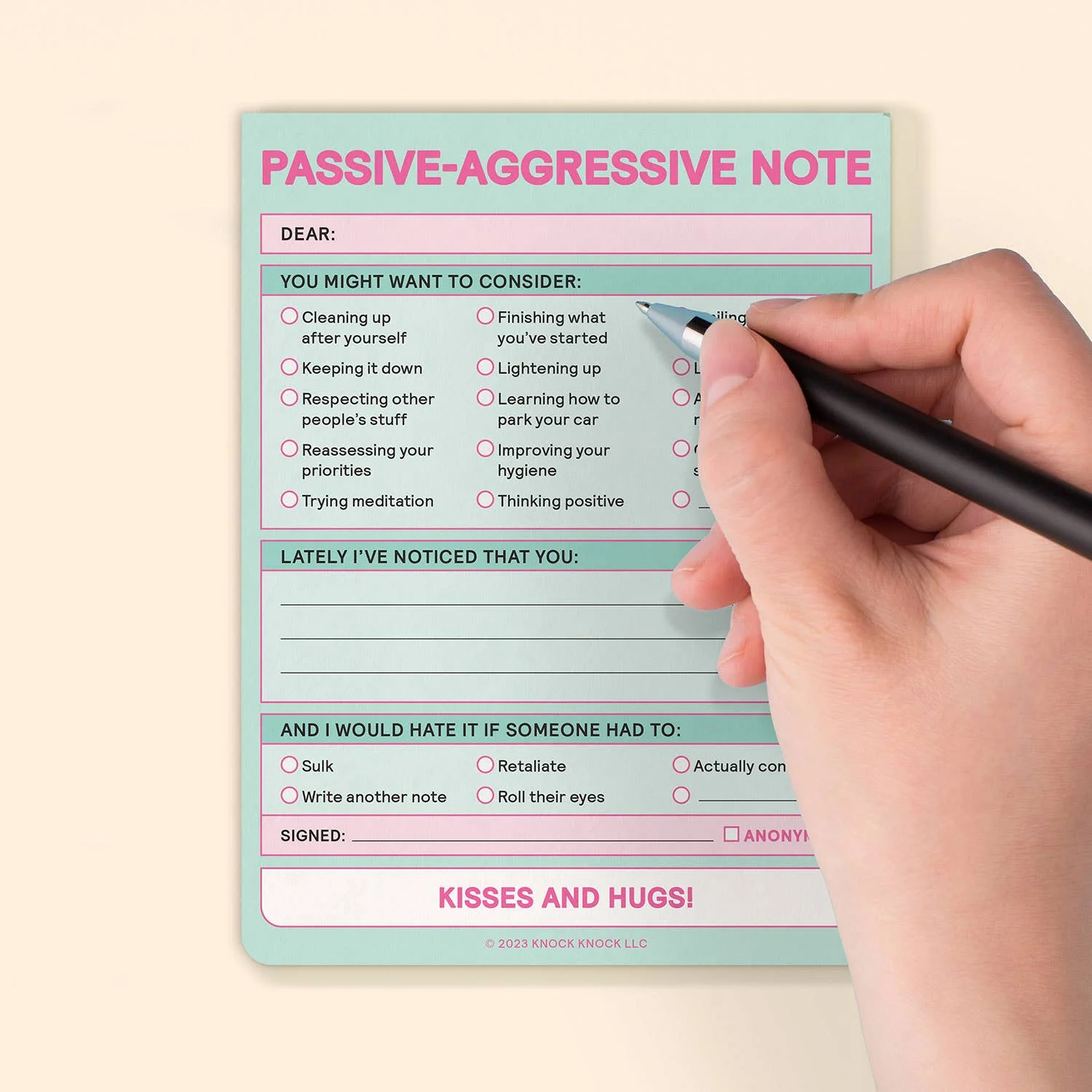 Passive Aggressive Nifty Note Pad (Pastel Version) - Image 5