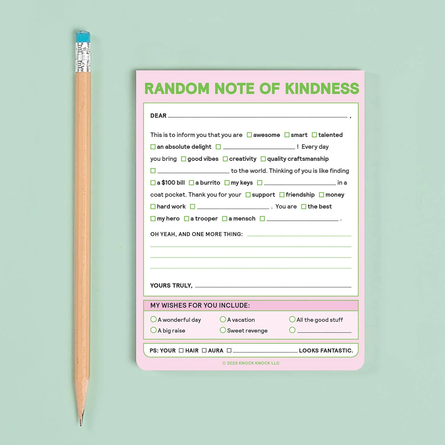 Random Note of Kindness Nifty Note Pad (Pastel Version) - Image 4
